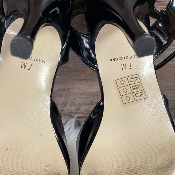 PIERRE DUMAS Womens Pointed Toe Black Stiletto Heels Witchy Fairy Goth Size 7M - Picture 8 of 9